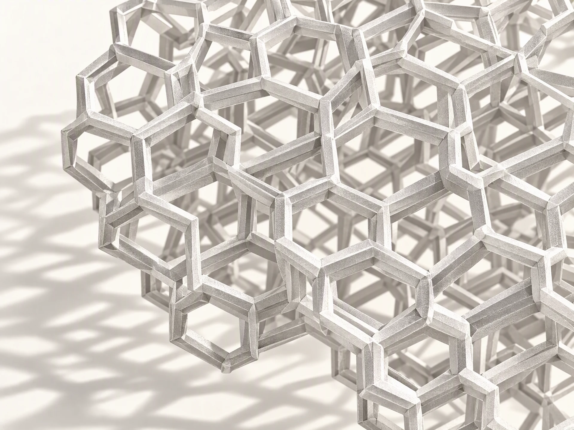 Interconnected architectural silver lattice